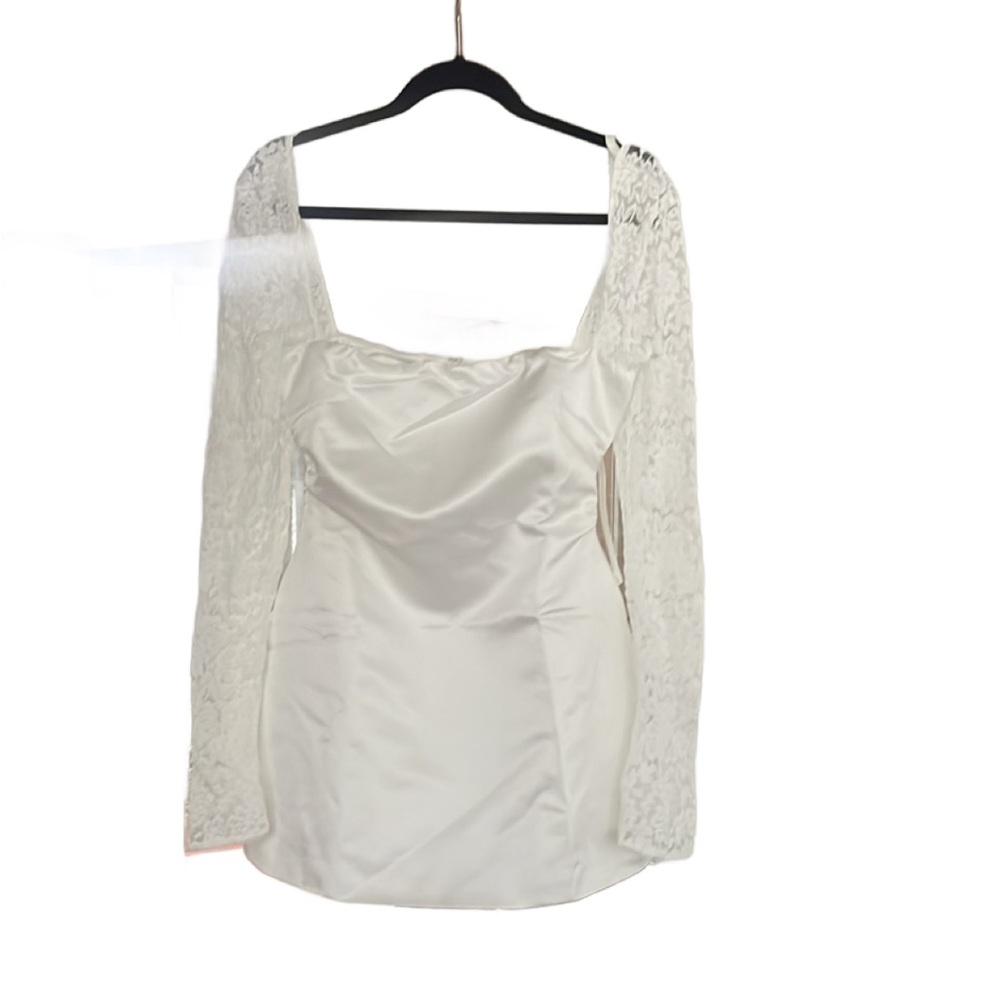 Baby boo dress  White Lace Sleeve Sadie Mini